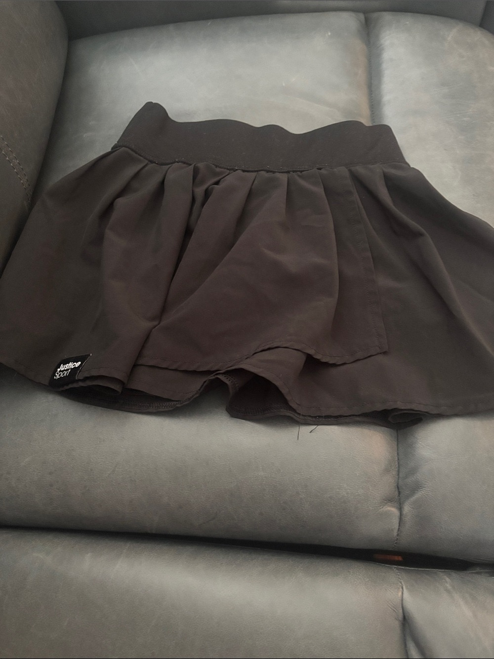 Justice Black Skort with Built-In Shorts